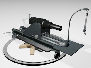 vavasseur cannon 250 pdr Modèle 3D