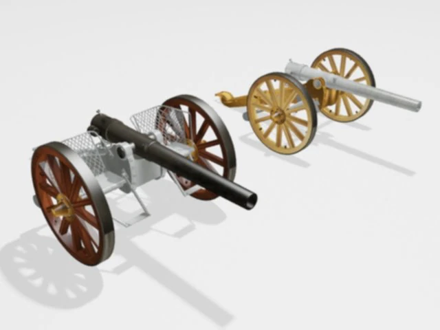 krupp 86 75 mm war of the pacific 3D Model .c4d .max .obj .3ds .fbx .stl .blend 