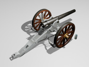 krupp 86 75 mm war of the pacific Model 3D