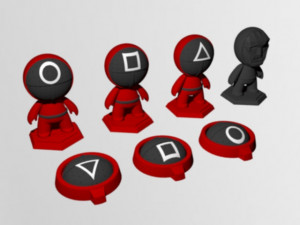 squid game chibi for key chain 3D-printmodel