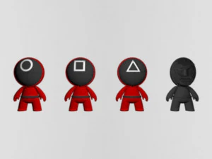 squid game chibi for key chain 3D Print Model