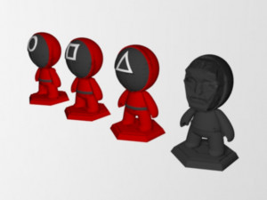 squid game chibi for key chain 3D Baskı Modeli