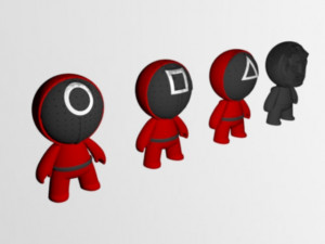 squid game chibi for key chain 3D Baskı Modeli
