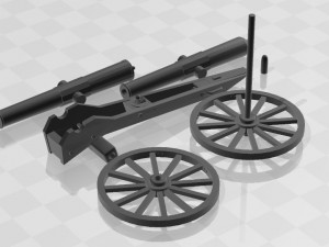 Blakely Artillery 4 9 pdr Modèles 3D en vedette