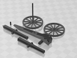 Blakely Artillery 4 9 pdr Modèles 3D en vedette