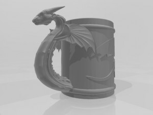 Dragon Bowl Taza Dragon 3D Print Model