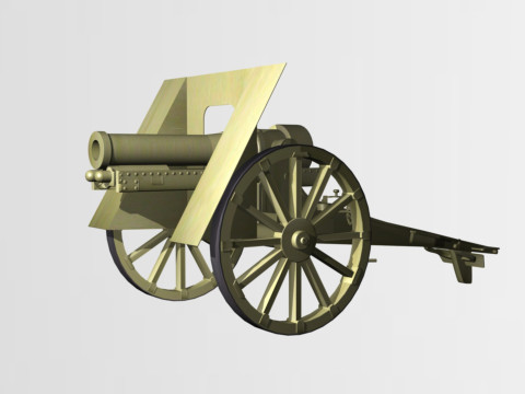 Schneider 75mm Peru 1941 3D Model