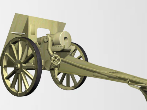 Schneider 75mm Peru 1941 3D Model