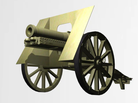 Schneider 75mm Peru 1941 3D Model