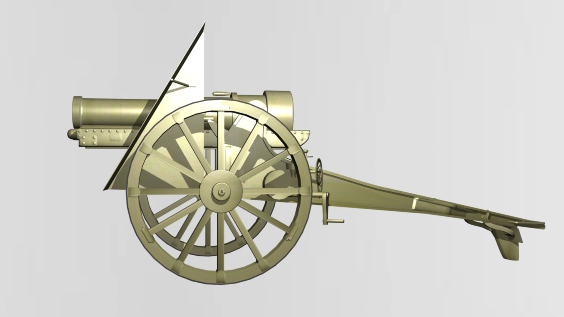 Schneider 75mm Peru 1941 3D Model .c4d .max .obj .3ds .fbx .stl .blend 