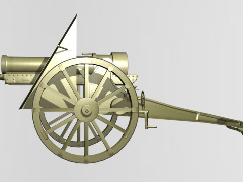 Schneider 75mm Peru 1941 3D Model