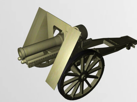 Schneider 75mm Peru 1941 3D Model