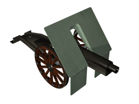 斯柯达 90 毫米哥伦比亚 3D 模型