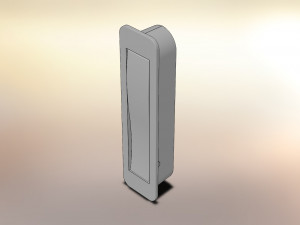 single-horn hook s-small chrome 3D Модель