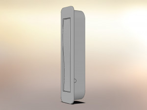 single-horn hook s-small chrome Model 3D