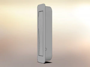 single-horn hook s-small chrome 3D Model