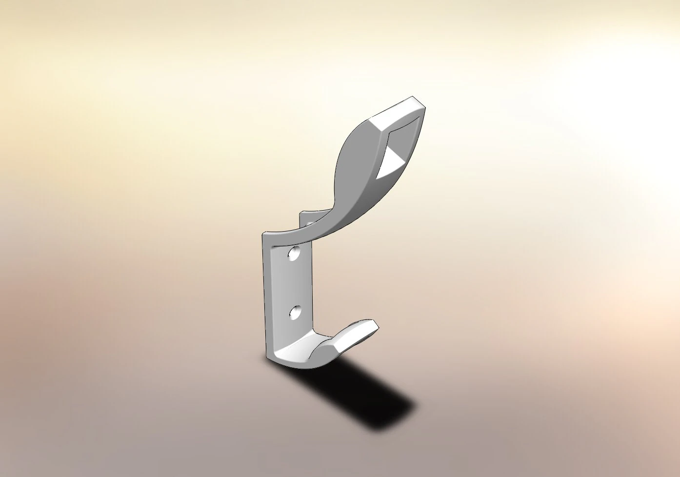 프로필 후크 두 개의 뿔 3D 모델 .c4d .max .obj .3ds .fbx .stl .blend 