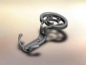 rome three-cornered hook 3D Модель