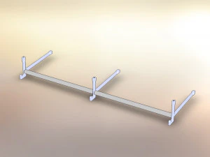 kit appendiabiti cromo opaco Modello 3D