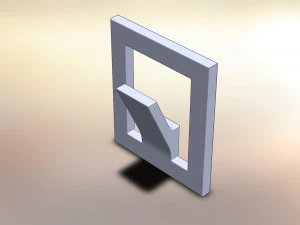 gancho spiro de un solo cuerno cromado Modelo 3D