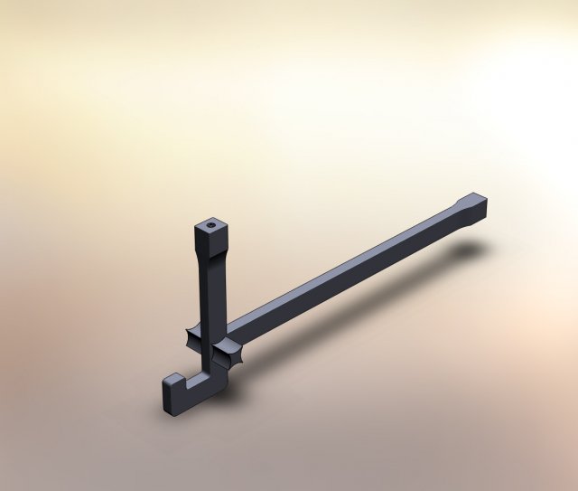 single-horn hook chrome matt 3D Model .c4d .max .obj .3ds .fbx .stl .blend 