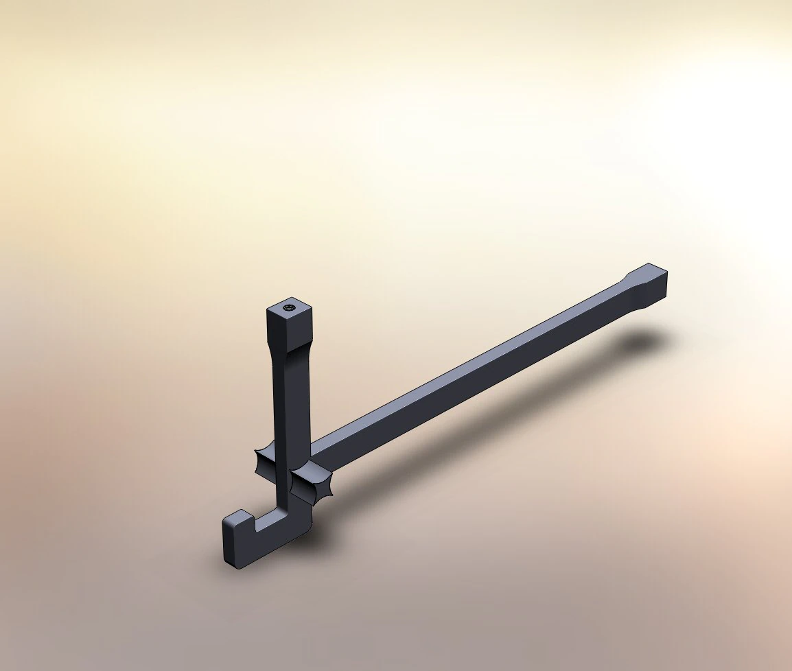 single-horn hook chrome matt 3D Model .c4d .max .obj .3ds .fbx .stl .blend 