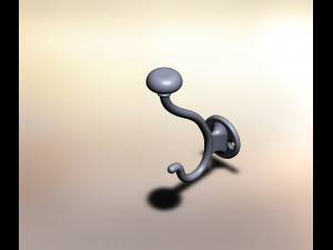 two-horn chrome hook 3D Модель