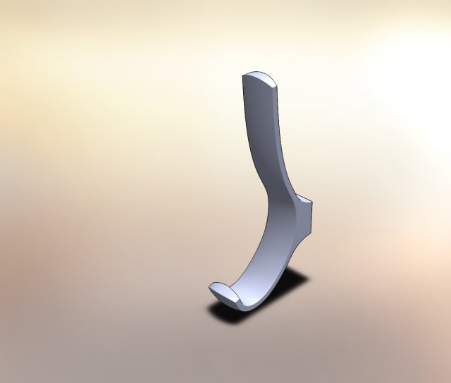 versa hook two-horn chrome 3D 模型 .c4d .max .obj .3ds .fbx .stl .blend