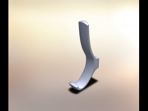 versa hook two-horn chrome 3D Model