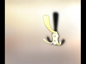 three-cornered gold hook 3D Model
