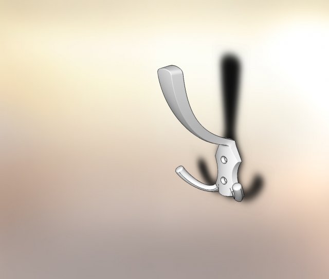 hook three-ring nickel matt 3D मॉडल .c4d .max .obj .3ds .fbx .stl .blend