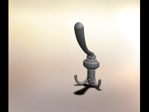 hook three-ring nickel matt 3D Модель