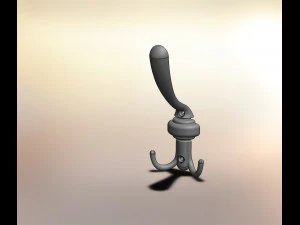 kanca &uuml;&ccedil; halkalı nikel mat 3D Model