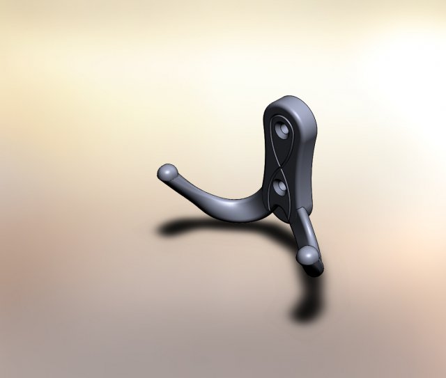 serpente double-horn hook 3D Model .c4d .max .obj .3ds .fbx .stl .blend 