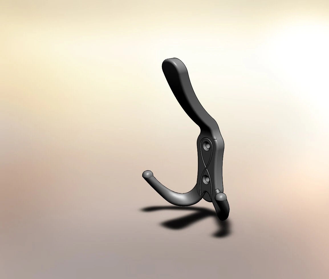 serpente three-cornered hook 3D Model .c4d .max .obj .3ds .fbx .stl .blend 