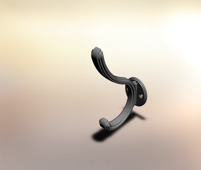 zampa two-horn hook Modelo 3D .c4d .max .obj .3ds .fbx .stl .blend 