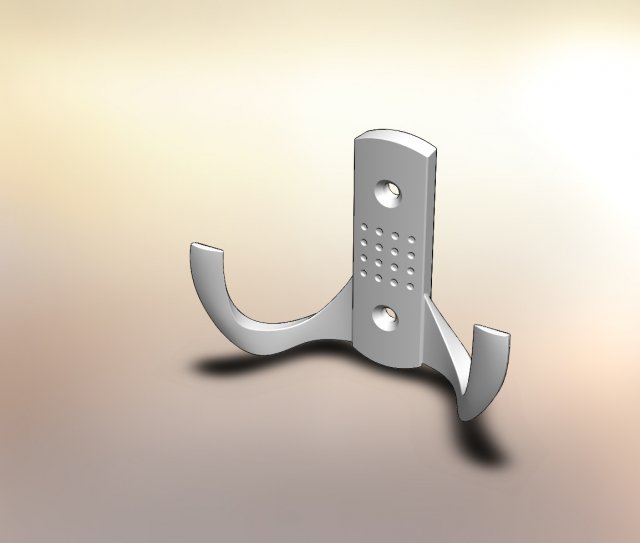 argus hook two-ring nickel matt Modelo 3D .c4d .max .obj .3ds .fbx .stl .blend 
