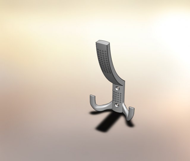 argus hook three-ring nickel matt 3D Модель .c4d .max .obj .3ds .fbx .stl .blend 
