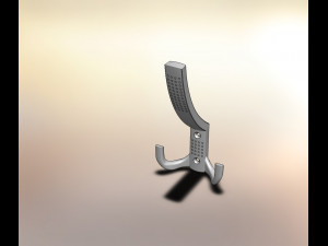 argus hook three-ring nickel matt 3D Модель