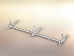 alvero hanger kit chrome matt 3D 모델