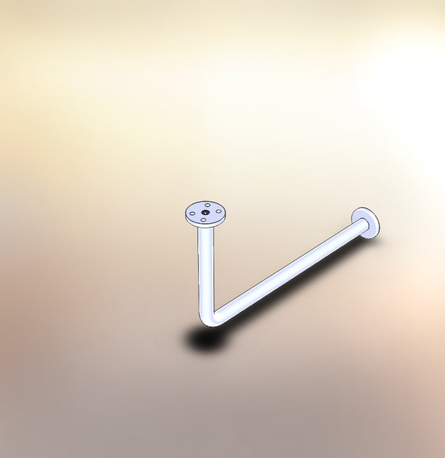 aspro hanger bracket chrome matt 3D Model .c4d .max .obj .3ds .fbx .stl .blend 
