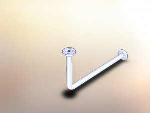 aspro hanger bracket chrome matt 3D 모델