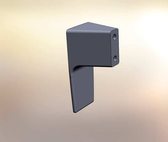 alvero hook single-horn chrome matt 3D 模型 .c4d .max .obj .3ds .fbx .stl .blend 