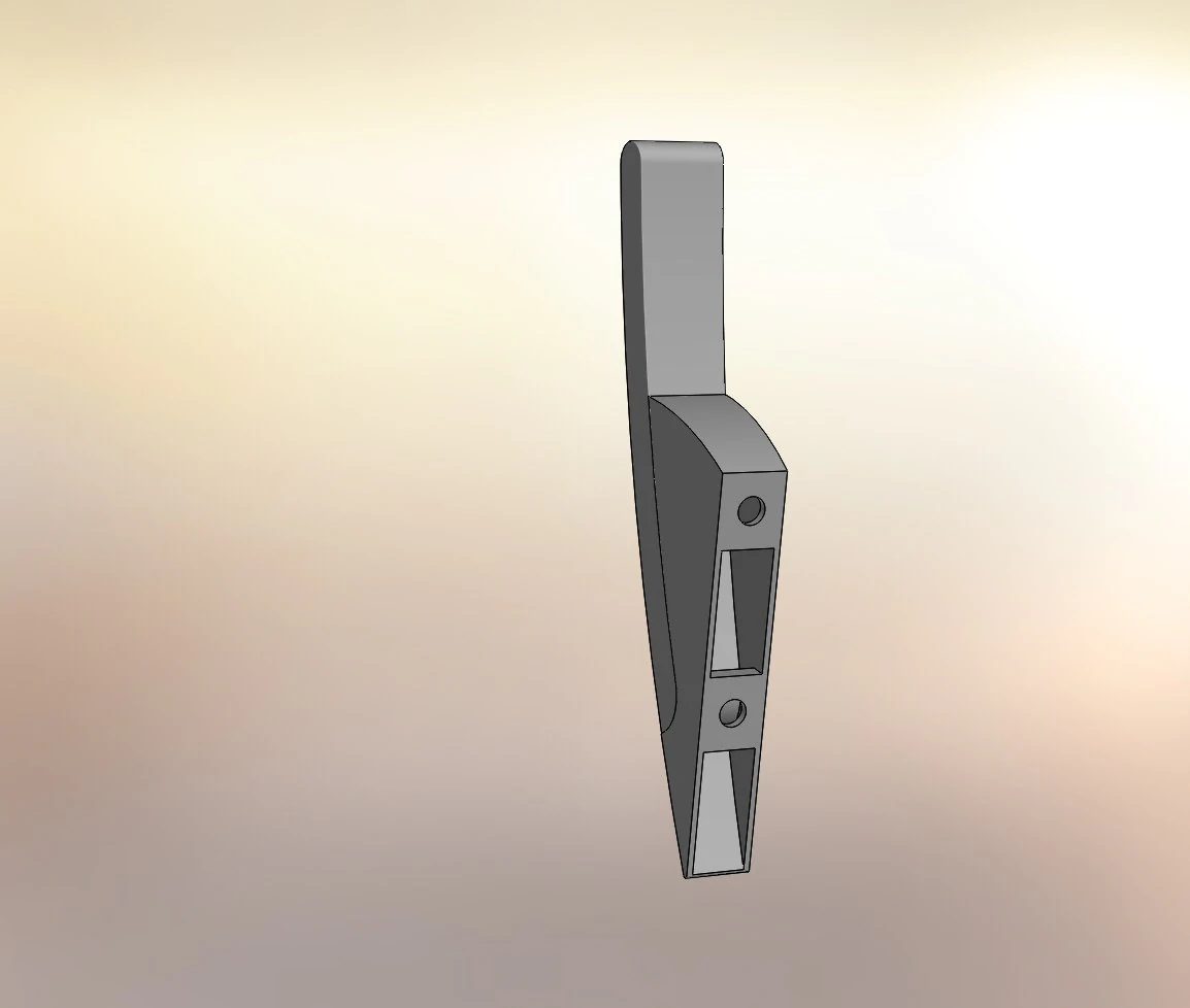 salix hook single-horn chrome-white 3D Model .c4d .max .obj .3ds .fbx .stl .blend