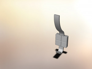 sparta hook two-horn bronze aged 3D Model