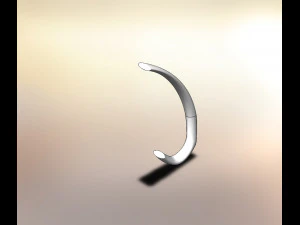 tek boynuzlu kanca krom mat 3D Model