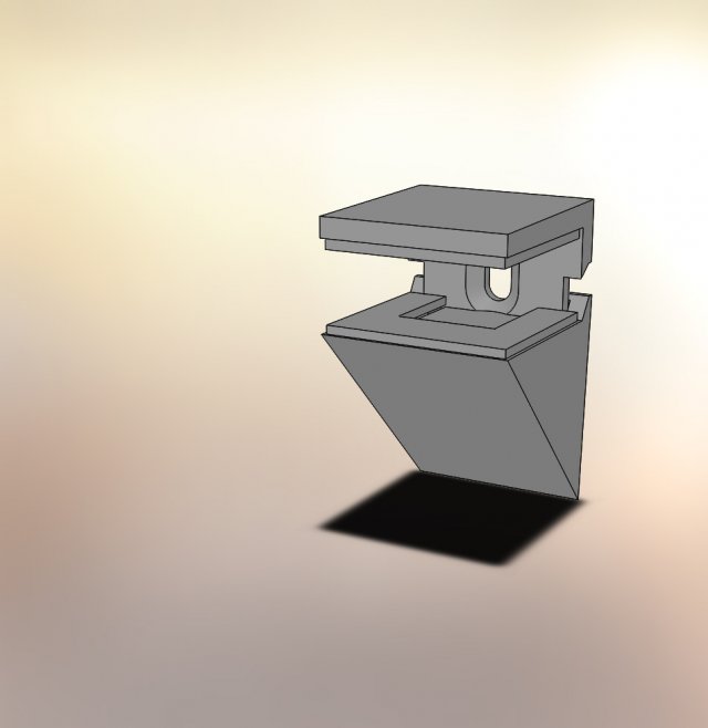 kalabrone mini mensoloderzhatel for glass shelves 5-10 mm stainless steel steel Modelo 3D .c4d .max .obj .3ds .fbx .stl .blend 