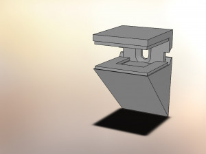 kalabrone mini mensoloderzhatel for glass shelves 5-10 mm stainless steel steel 3D 모델