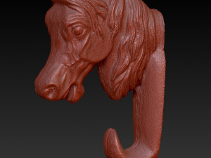 horse head wall hook 3d print model 3D Model