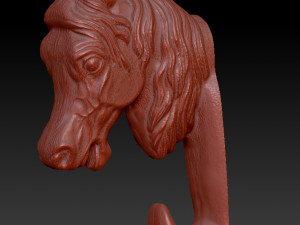 horse head wall hook 3d print model 3D Model